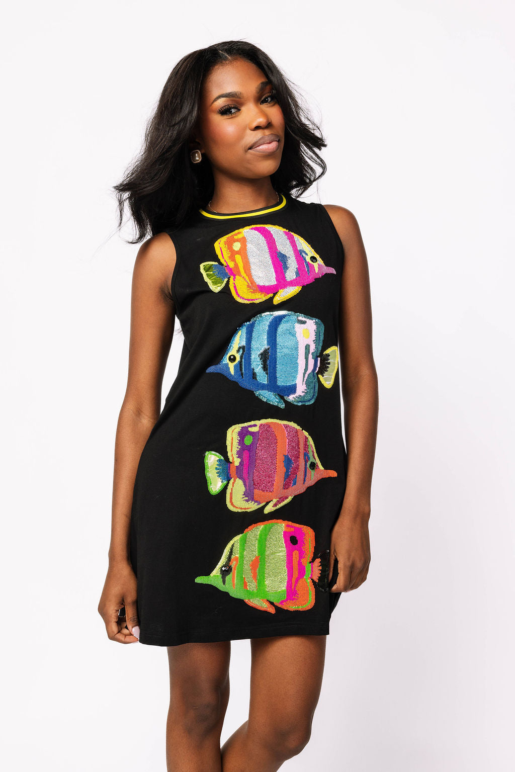 Black Multi Fish Tank Dress