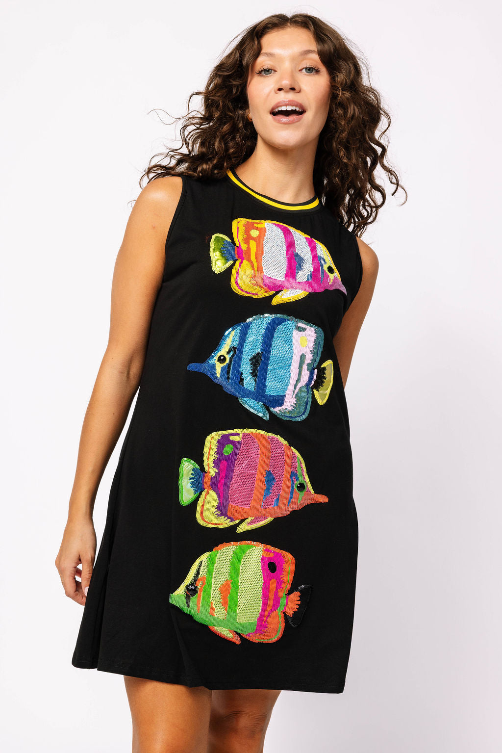 Black Multi Fish Tank Dress