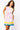 White Rainbow Trim Paillette Knit Dress