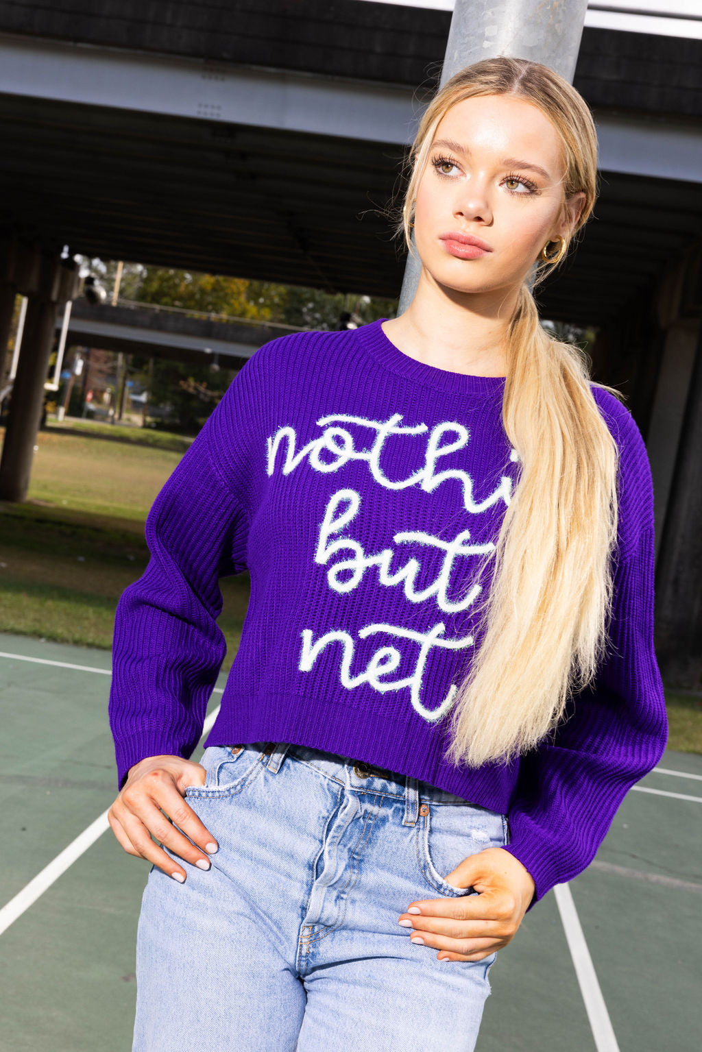 Purple hot sale glitter jumper