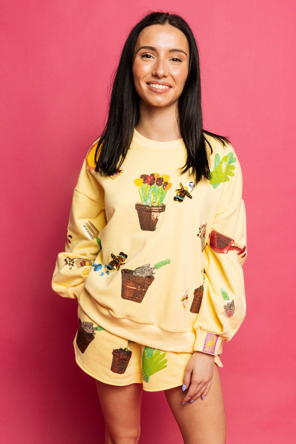 Yellow Potted Plant Sweatshirt