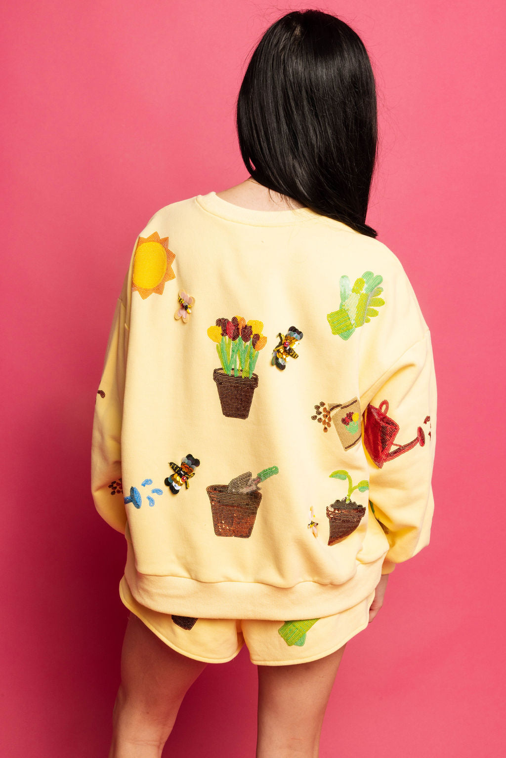 Yellow Potted Plant Sweatshirt