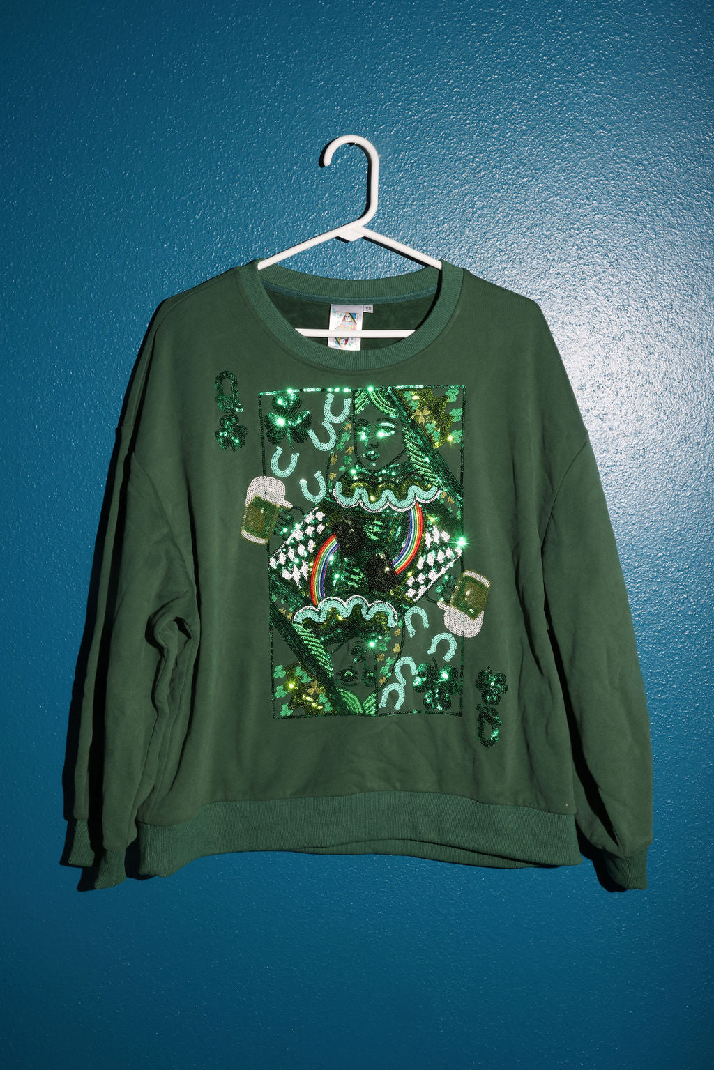 SAMPLE DARK GREEN ST. PARTICK'S DAY QOS SWEATSHIRT