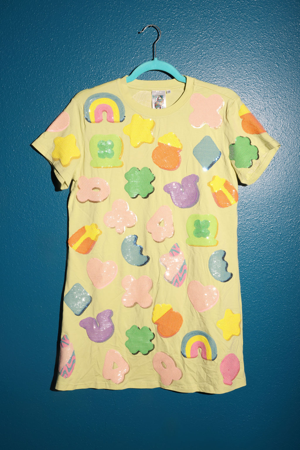 SAMPLE LIME GREEN LUCKY CHARM ICON TEE DRESS