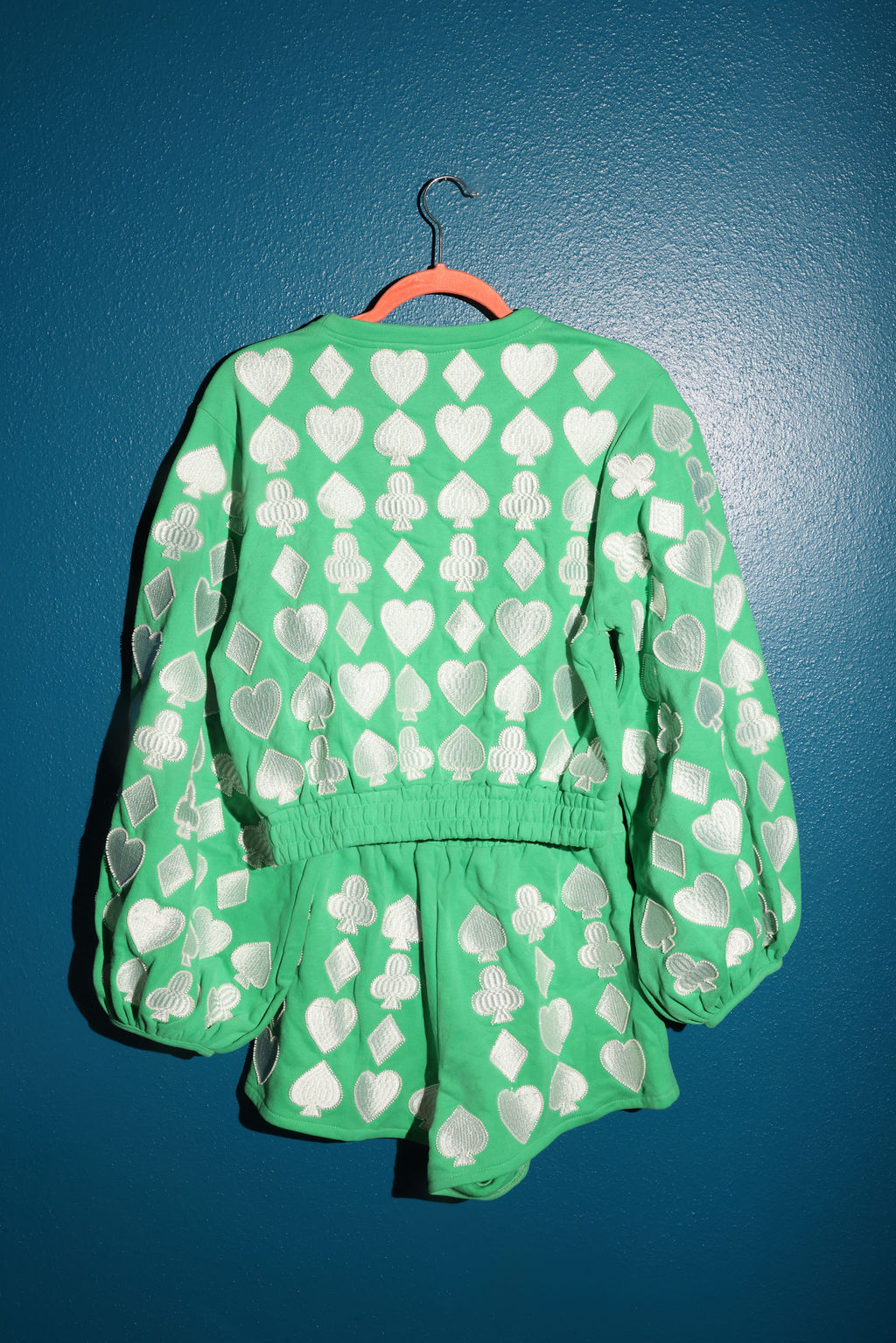 SAMPLE GREEN & WHITE SUIT ALL OVER TOP/SHORT