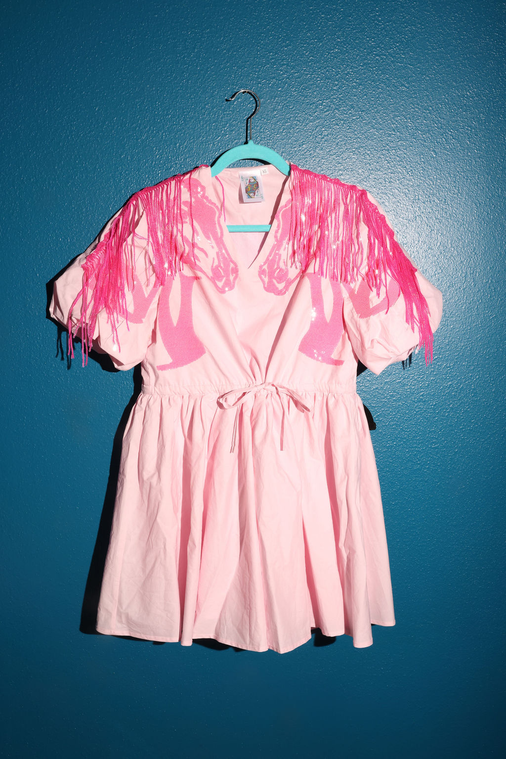 SAMPLE PINK FRINGE HORSE DRESS