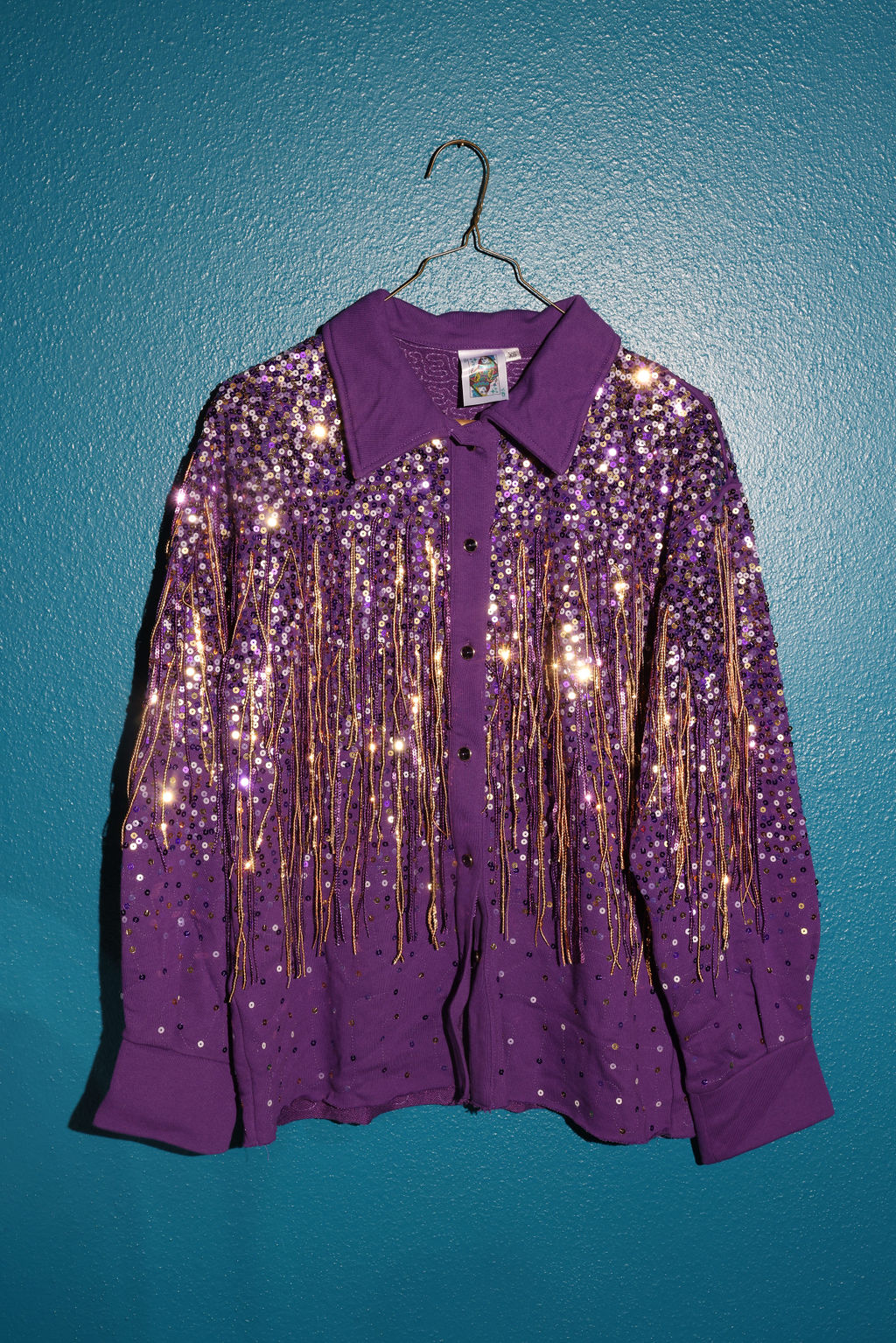 Sample Sequin Fringe Shacket