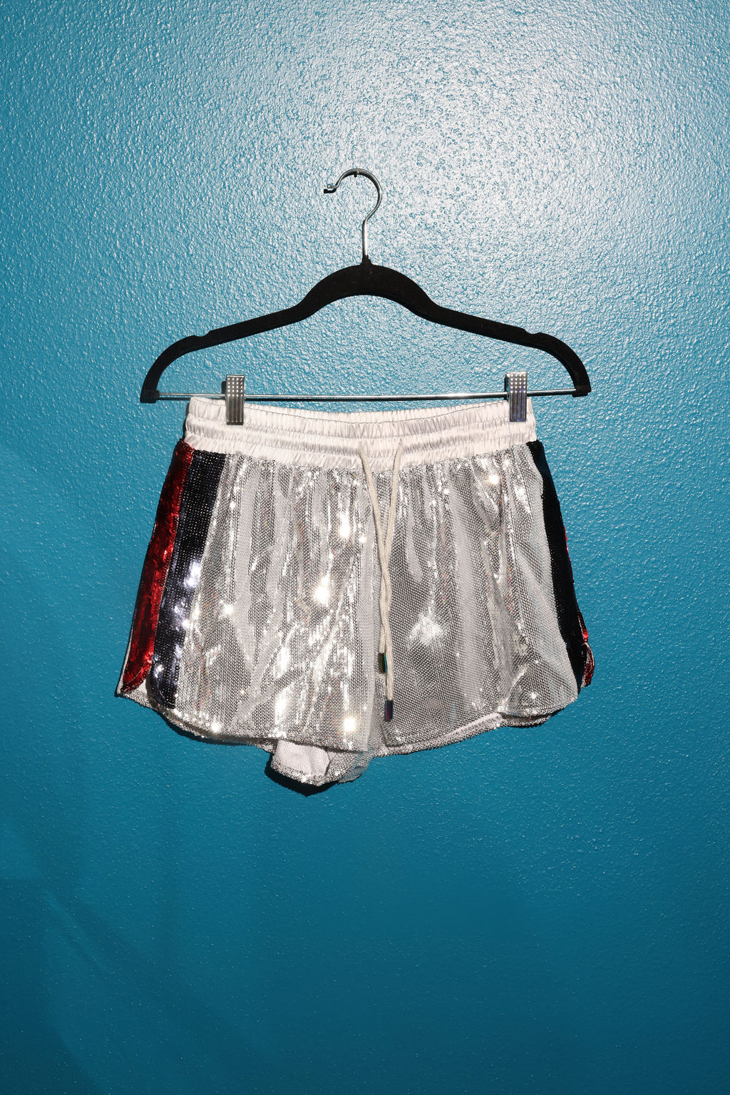 SAMPLE Full Sequin Shorts w/ Side Stripes