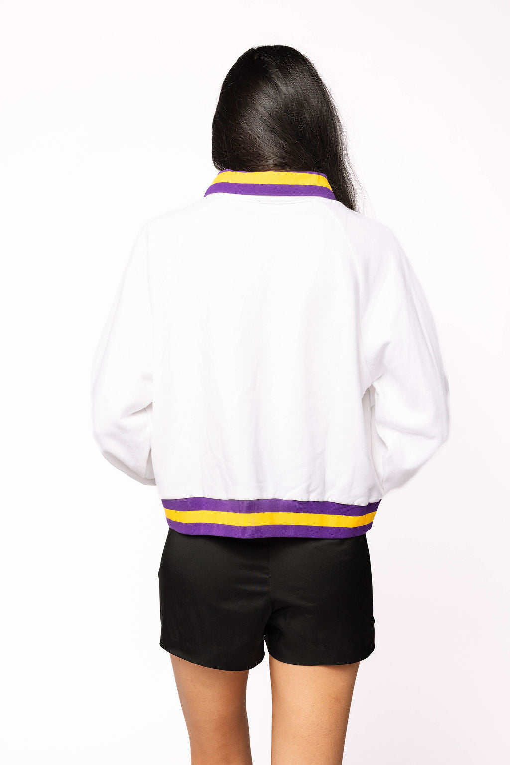 Licensed Sample - ECU Striped Collar Circular Mascot Sweatshirt