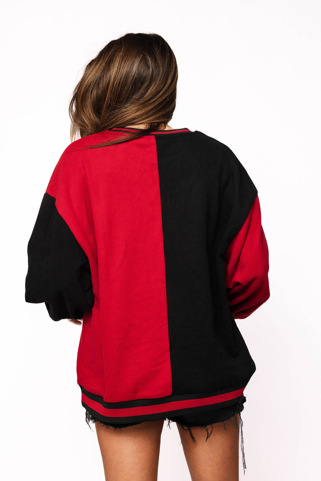 Licensed Sample - Oklahoma Black Colorblock Sweatshirt