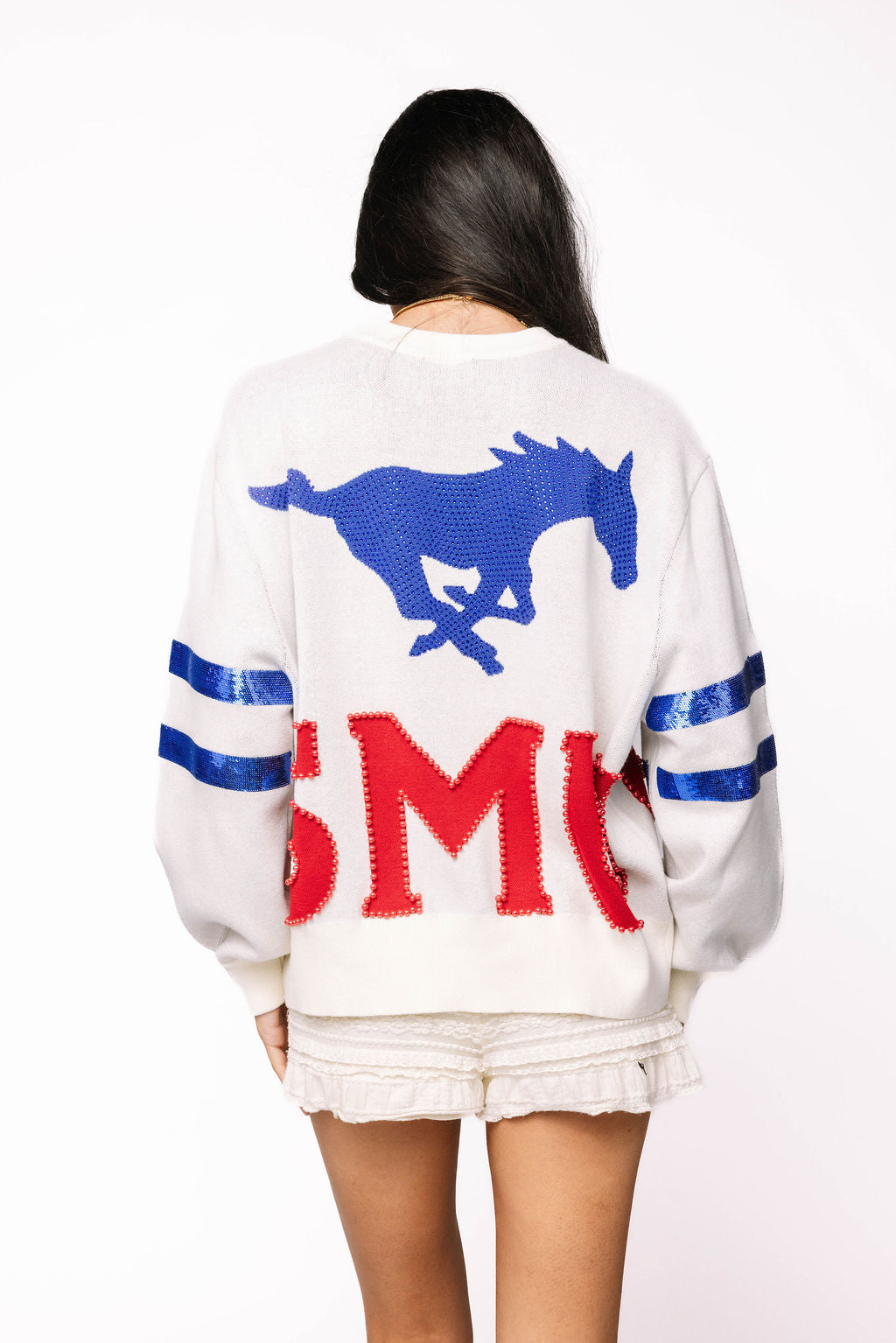 Licensed Sample - SMU Oversized Mascot Sweater