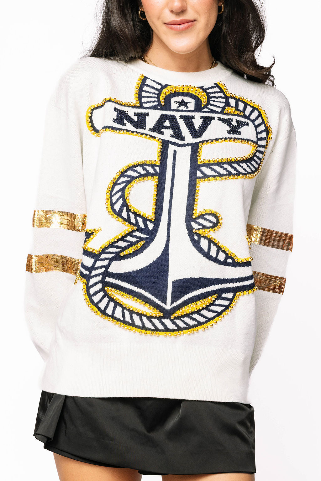 Licensed Navy Oversized Mascot Sweater