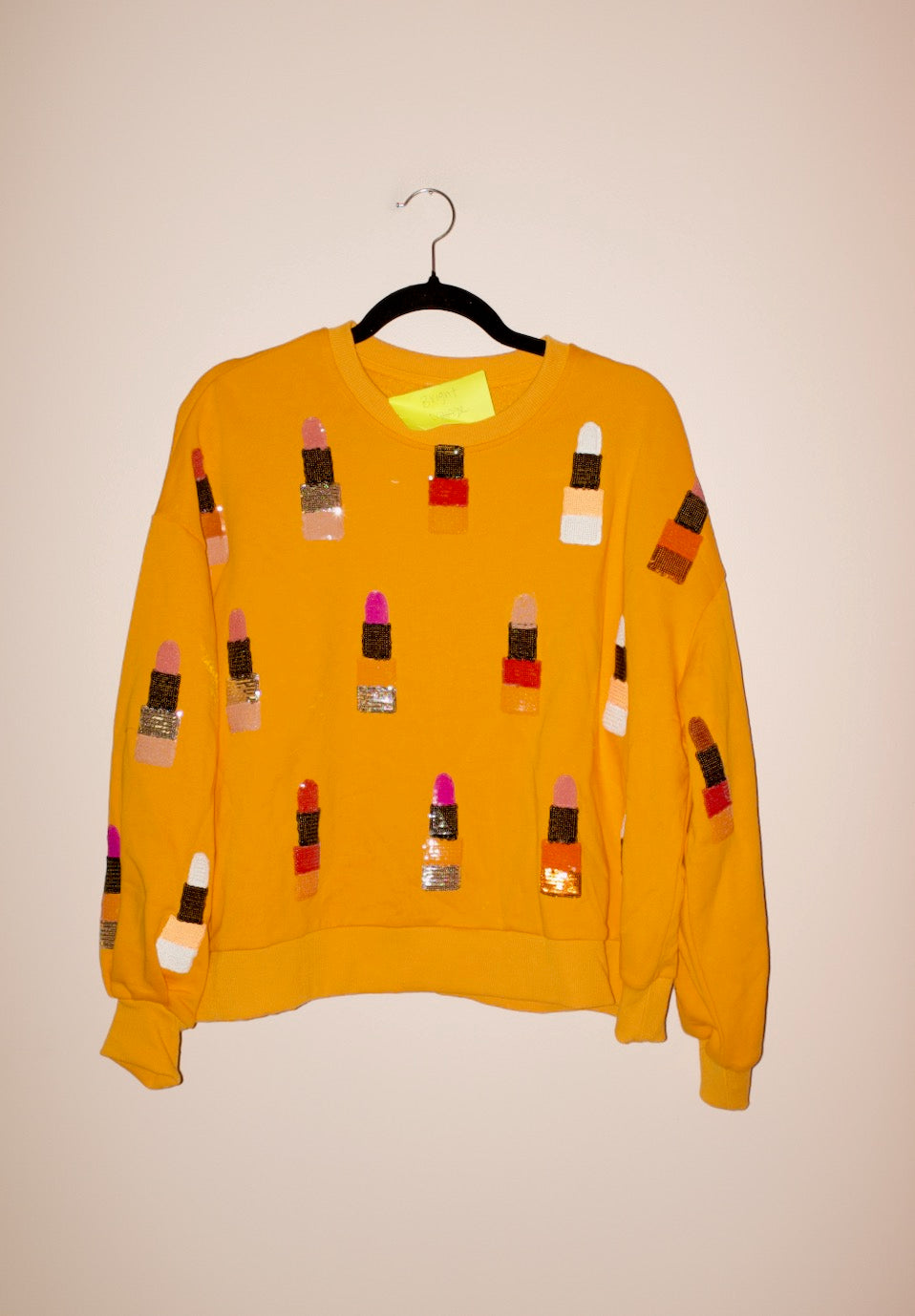 SAMPLE- BRIGHT ORANGE LIPSTICK SWEATSHIRT