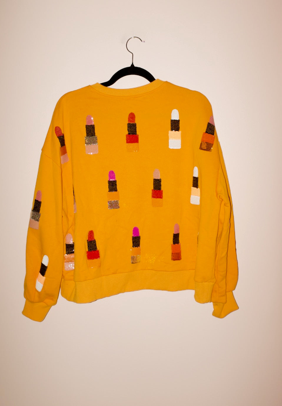 SAMPLE- BRIGHT ORANGE LIPSTICK SWEATSHIRT