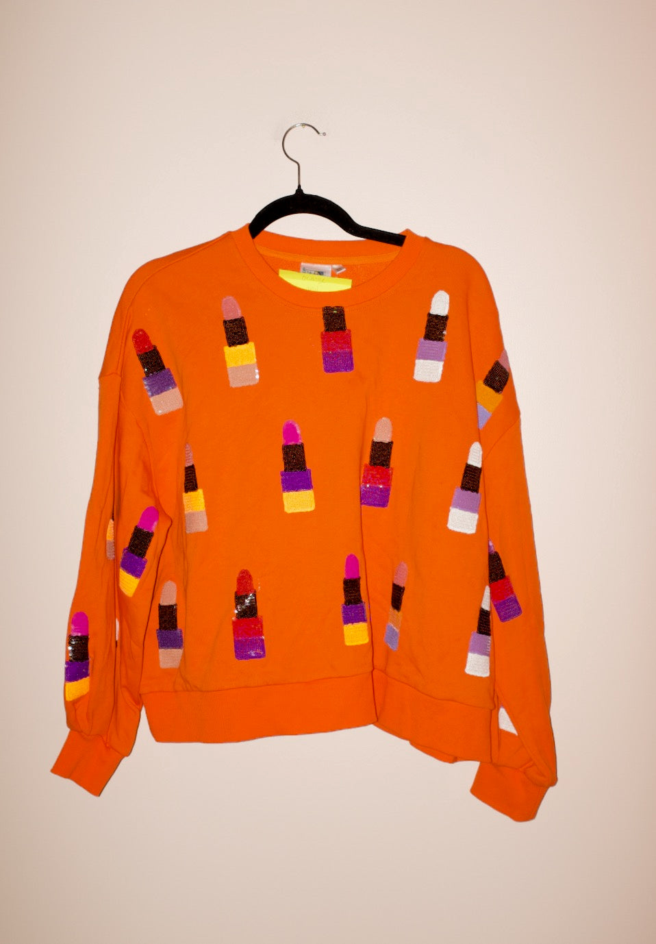 SAMPLE- ORANGE & PURPLE LIPSTICK SWEATSHIRT