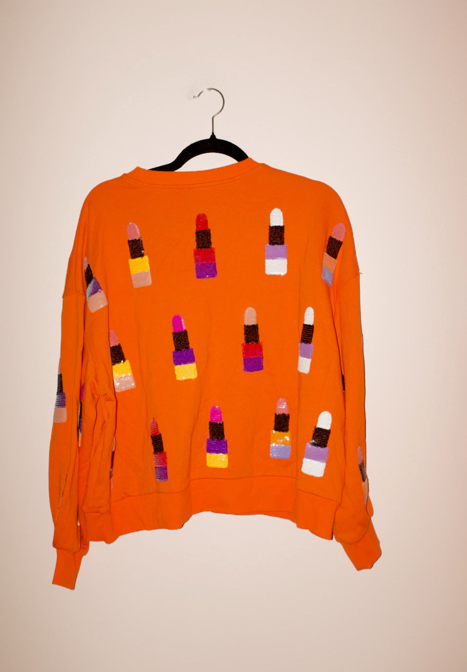 SAMPLE- ORANGE & PURPLE LIPSTICK SWEATSHIRT