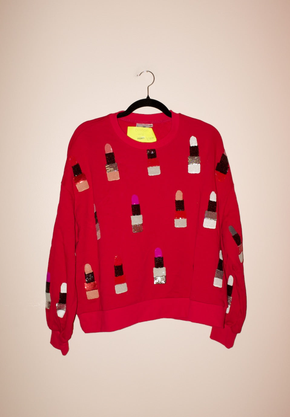 SAMPLE- RED & BLACK LIPSTICK SWEATSHIRT