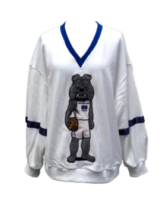 LICENSED SAMPLE- WHITE, ROYAL & RED LA TECH BULLDOG JERSEY SWEATSHIRT