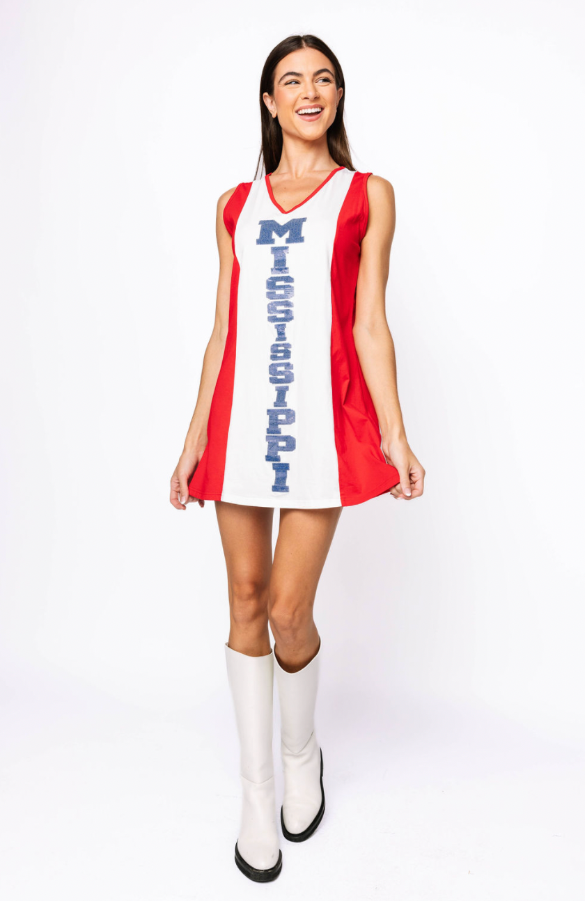 SAMPLE - Red, White & Navy 'Mississippi' Tank Dress