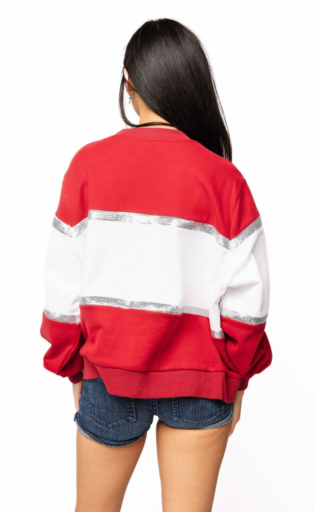 Licensed Sample - 'BAMA' Colorblock Jewel Letter Sweatshirt