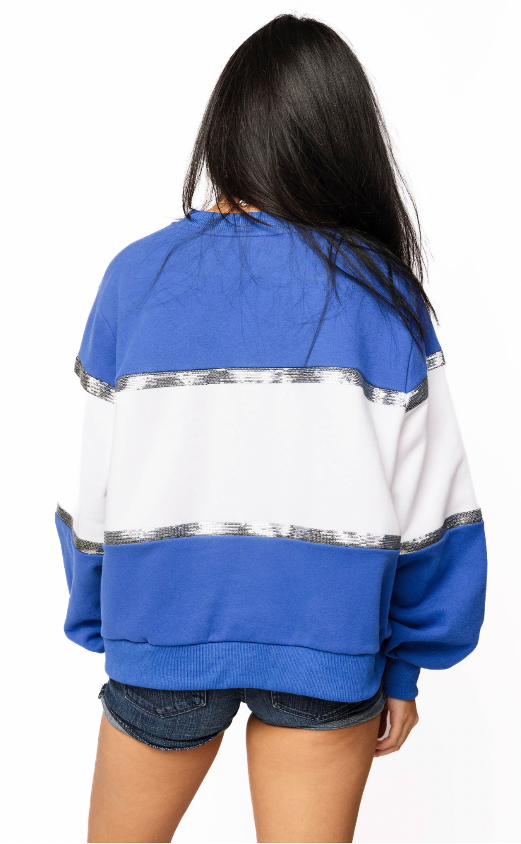 Licensed Sample - 'MEMPHIS' Colorblock Jewel Letter Sweatshirt