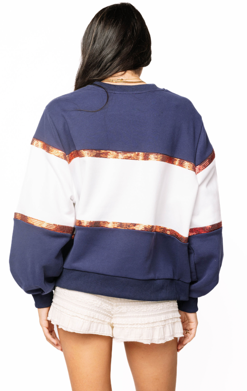 Licensed Sample - 'AU' Colorblock Jewel Letter Sweatshirt