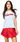 SAMPLE - Red Pleat Beaded Sequin Football Skort