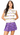 SAMPLE - Purple Pleat Beaded Sequin Football Skort