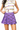 SAMPLE - Purple Pleat Beaded Sequin Football Skort