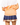 SAMPLE - Navy with Orange and White Stripe Pleat Skort