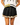 SAMPLE - Black with Gold and White Stripe Pleat Skort