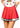SAMPLE - Red with Black and White Stripe Pleat Skort