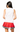 SAMPLE - Red with Black and White Stripe Pleat Skort