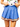 SAMPLE - Royal with Orange and White Stripe Pleat Skort