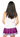 SAMPLE - Purple with Purple and White Stripe Pleat Skort