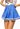 SAMPLE - Royal with Royal and White Stripe Pleat Skort