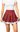 SAMPLE - Maroon with Silver and White Stripe Pleat Skort