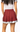 SAMPLE - Maroon with Silver and White Stripe Pleat Skort