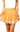 SAMPLE - Bright Orange with White and Orange Stripe Pleat Skort