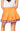 SAMPLE - Orange with Purple and White Stripe Pleat Skort