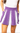 SAMPLE - Purple & White Jeweled Pleat Skirt