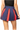 SAMPLE - Navy & Red Jeweled Pleat Skirt