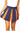 SAMPLE - Navy & Orange Jeweled Pleat Skirt
