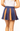 SAMPLE - Navy & Orange Jeweled Pleat Skirt