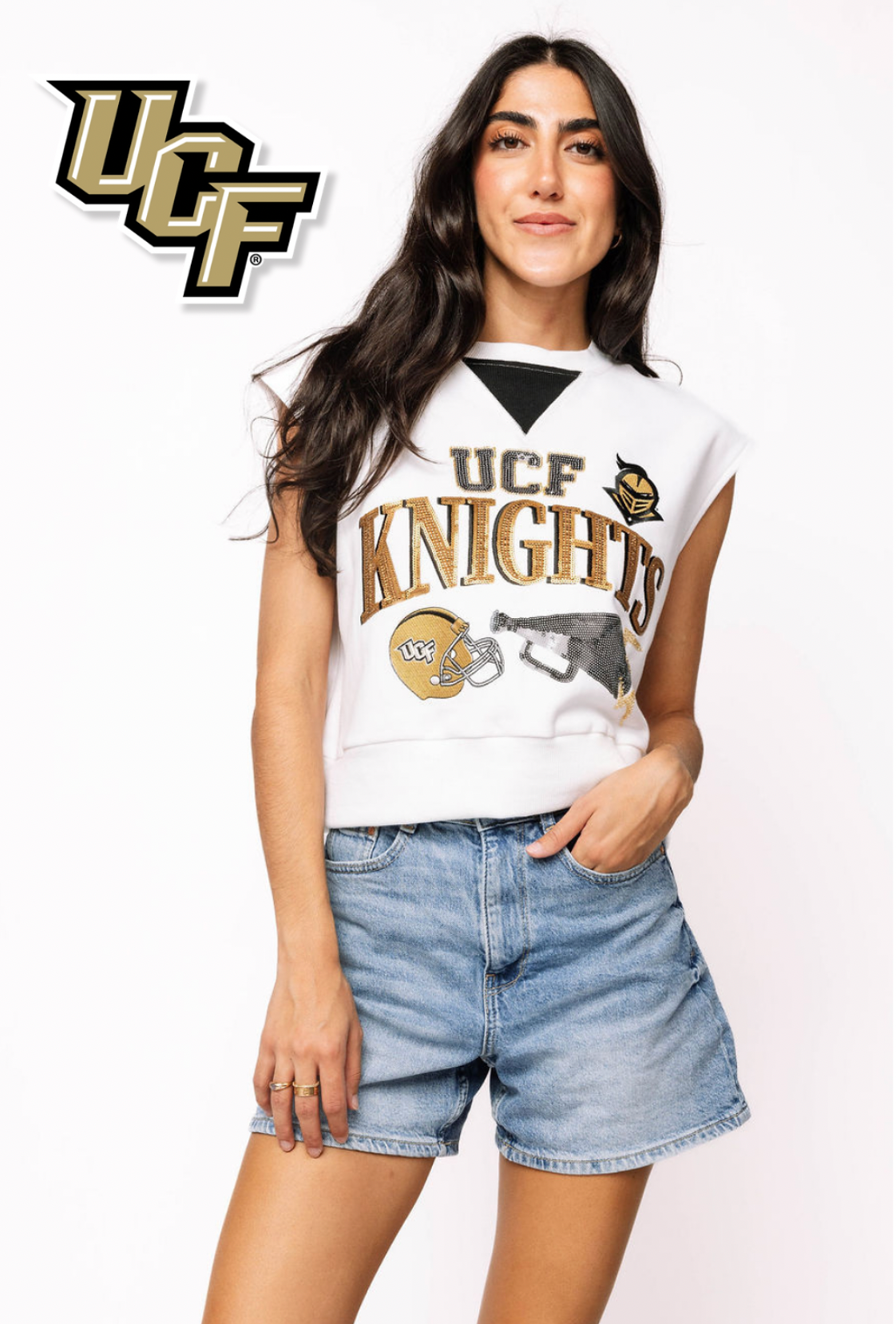Licensed Sample - UCF Megaphone and Icons V Sweatshirt Tank