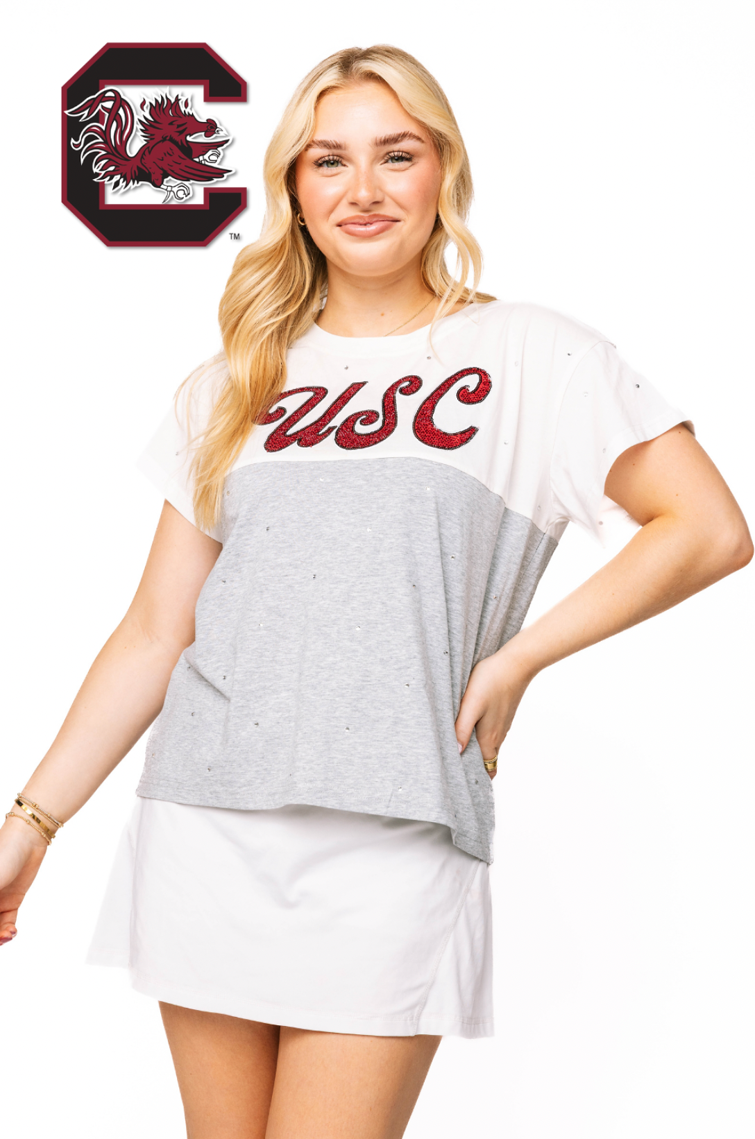 Licensed Sample - S. Carolina Pastel Two Tone Tee