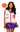 Licensed Sample - White, Purple & Orange Clemson Full Sequin Button Up Sweater Vest