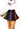 SAMPLE - Black and Rainbow Jeweled Pleat Skirt