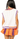 SAMPLE - Orange and Purple Jeweled Pleat Skirt