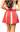 SAMPLE - Red and Powder Blue Jeweled Pleat Skirt